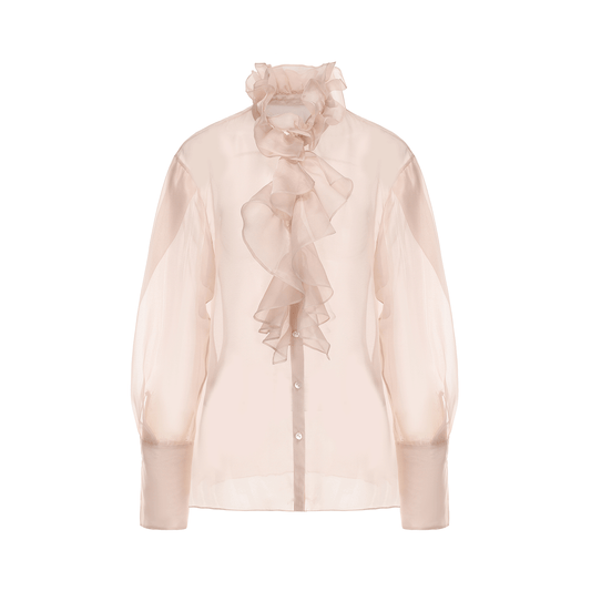 ATELIER MISS LU Court Wind Pleated Design Shirt Top - AUDIT