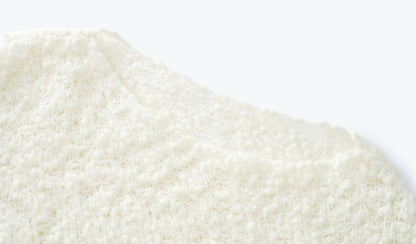 ZHUCHONGYUN crew neck edelweiss fringed knit cover-up shawl jacket-BROCADE.