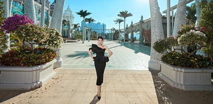 DOLLY Elegant French Style Off Shoulder Ruffle Short Top+ High Waist Skirt-LOIS