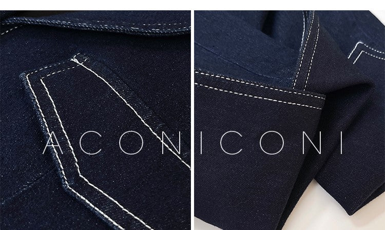 Aconiconi Luxury Blue Denim jacket - Poetry from the Other Shore