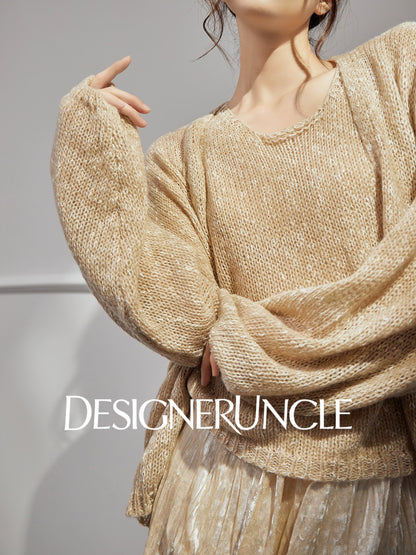 DGU "Molan" dark gray new lazy wind versatile high-end two-piece set - William.