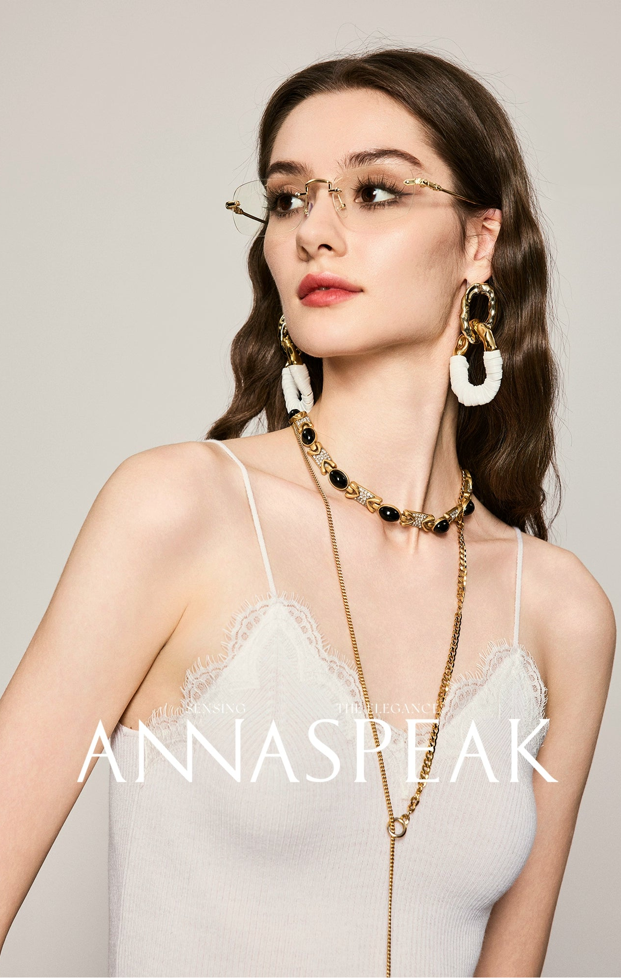 ANNASPEAK  Lace Versatile V-Neck Sling Vest-LAXS.
