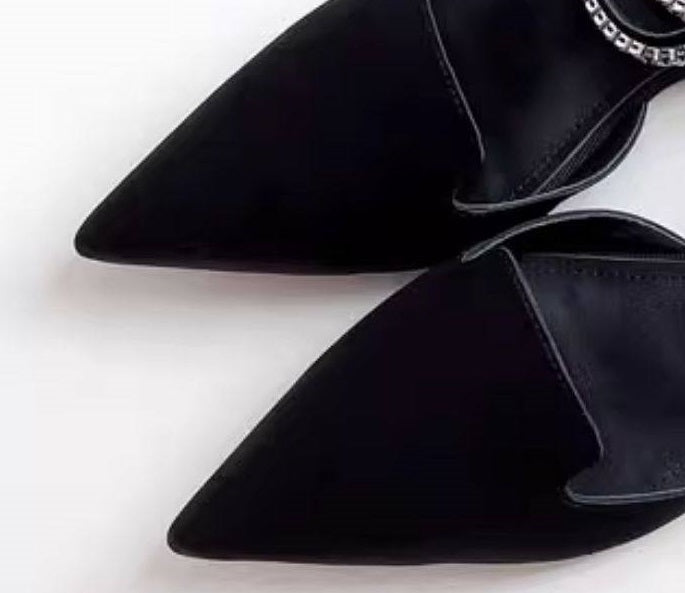 B-FEI pointed toe flat chain sandals-MENK.