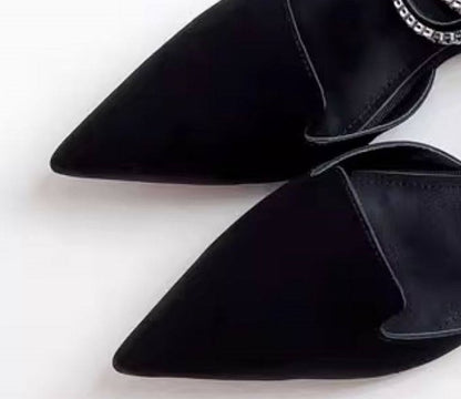 B-FEI pointed toe flat chain sandals-MENK.