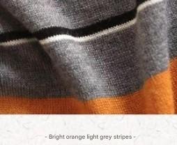 PIAOIN stripe design neutral loose long sleeve T-shirt silk wool knitwear spring-CIX