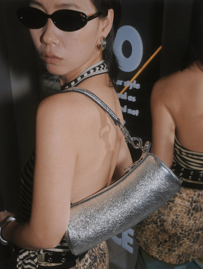 IUBALLET cyber cylinder underarm leather one-shoulder crossbody handbag - ALOE.