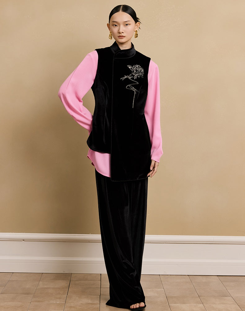 HECO Velvet Casual Wide-leg PANTS - STAT.