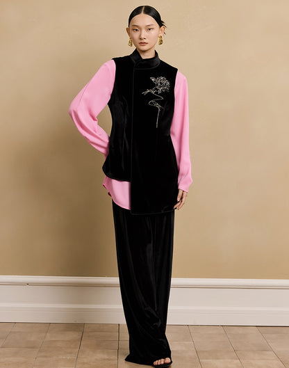 HECO Velvet Casual Wide-leg PANTS - STAT.