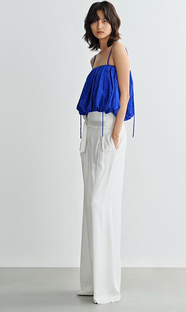 COMME MOI  summer women's bubble short top- ANDREW.