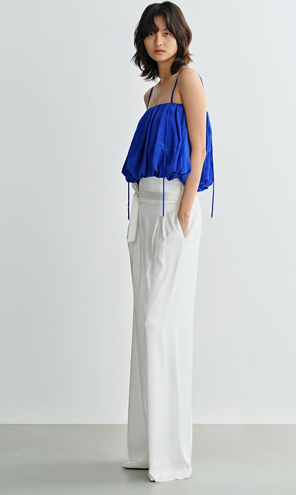 COMME MOI  summer women's bubble short top- ANDREW.