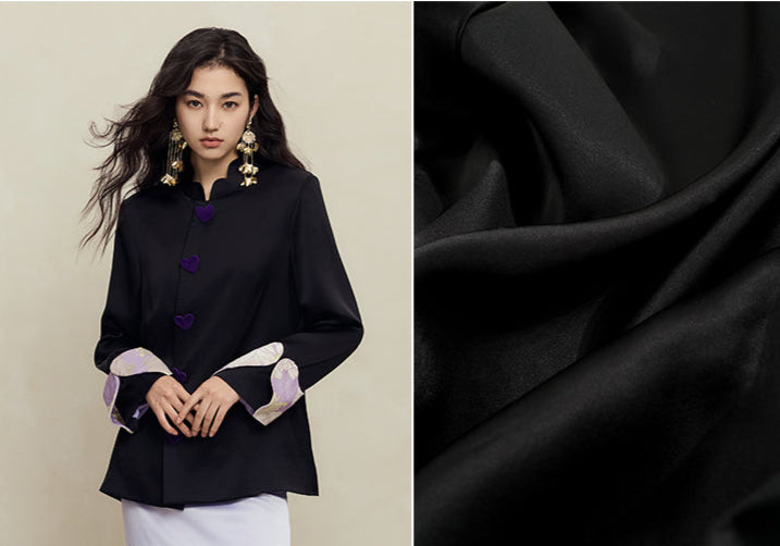 HECO Petal Stand-Up Collar Long Sleeve Blazer Women - do.