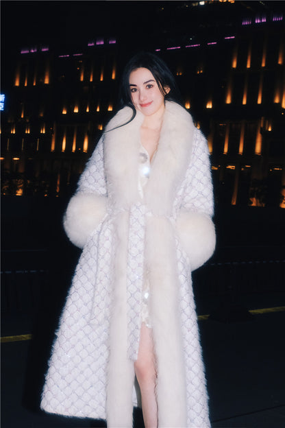 Wardrobes by Chen Elegant White Long Sleeve  Autumn Coat-Bala