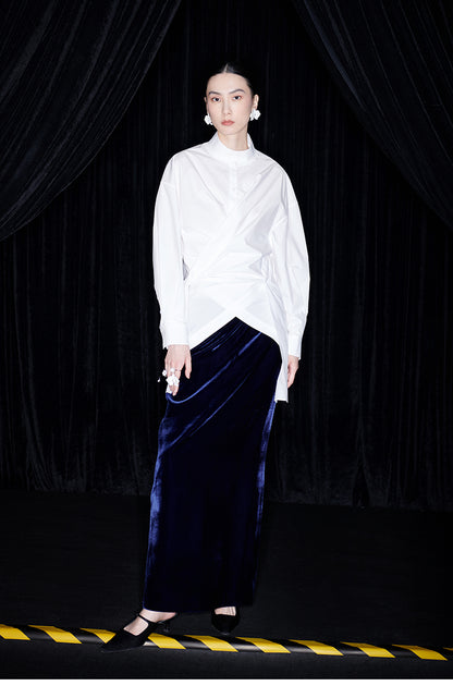 M essential Mackay designer two-wear wrap stand-up collar shirt - Veron.