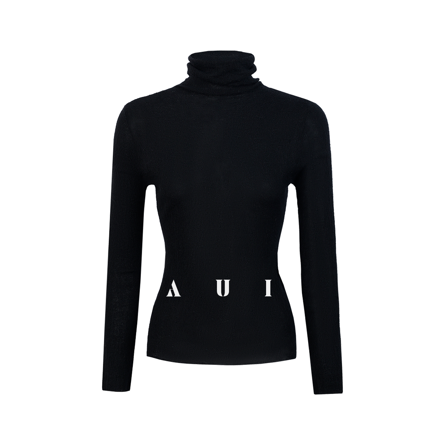 AUI Sheep Wool Black Turtleneck Sweater Slim Knit Base Jacket -  Su-Ho.