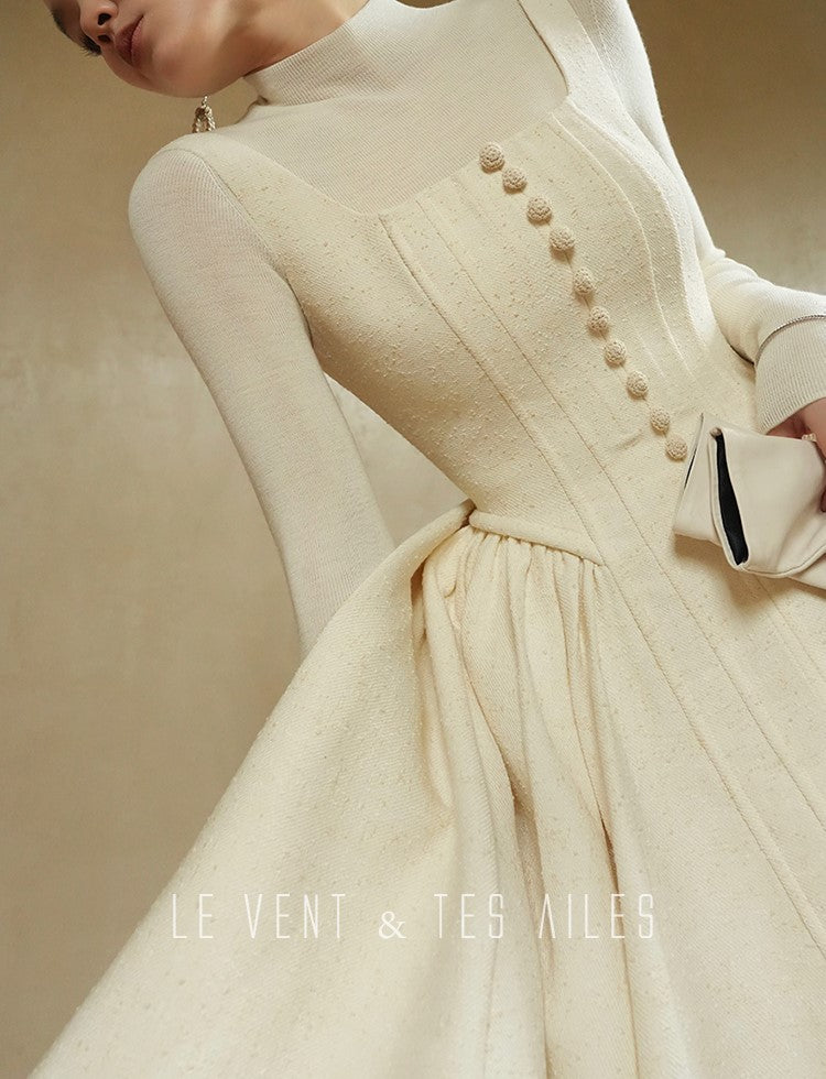 LE VENT&TES AILES seamless Yangtze yarn wool high-neck knit turtle neck-FEY