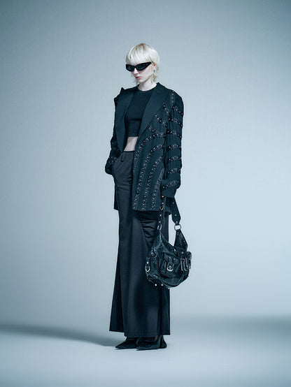 ANNAKIKI design four-pointed star hook blazer suit-HANYU