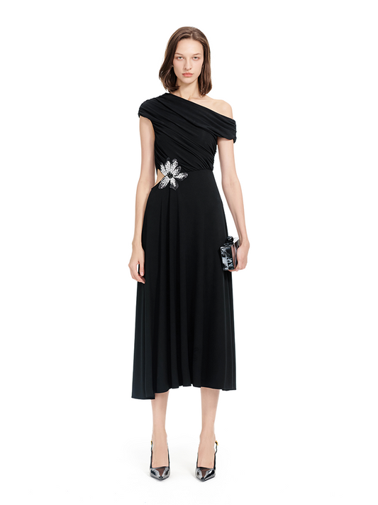 YES BY YESIR | Hollow Embroidered long short Dress and top set -ELIORA.