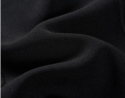 COMME MOI Lu Yan Designer's new women's small stand-up collar black knitted jacket - MEND.