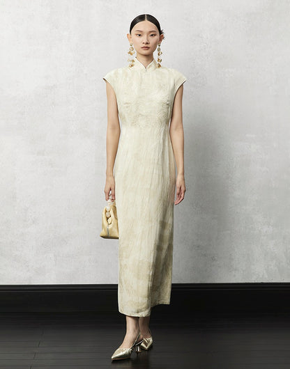 HECO Summer Jacquard Linen Dress Long Skirt - set.