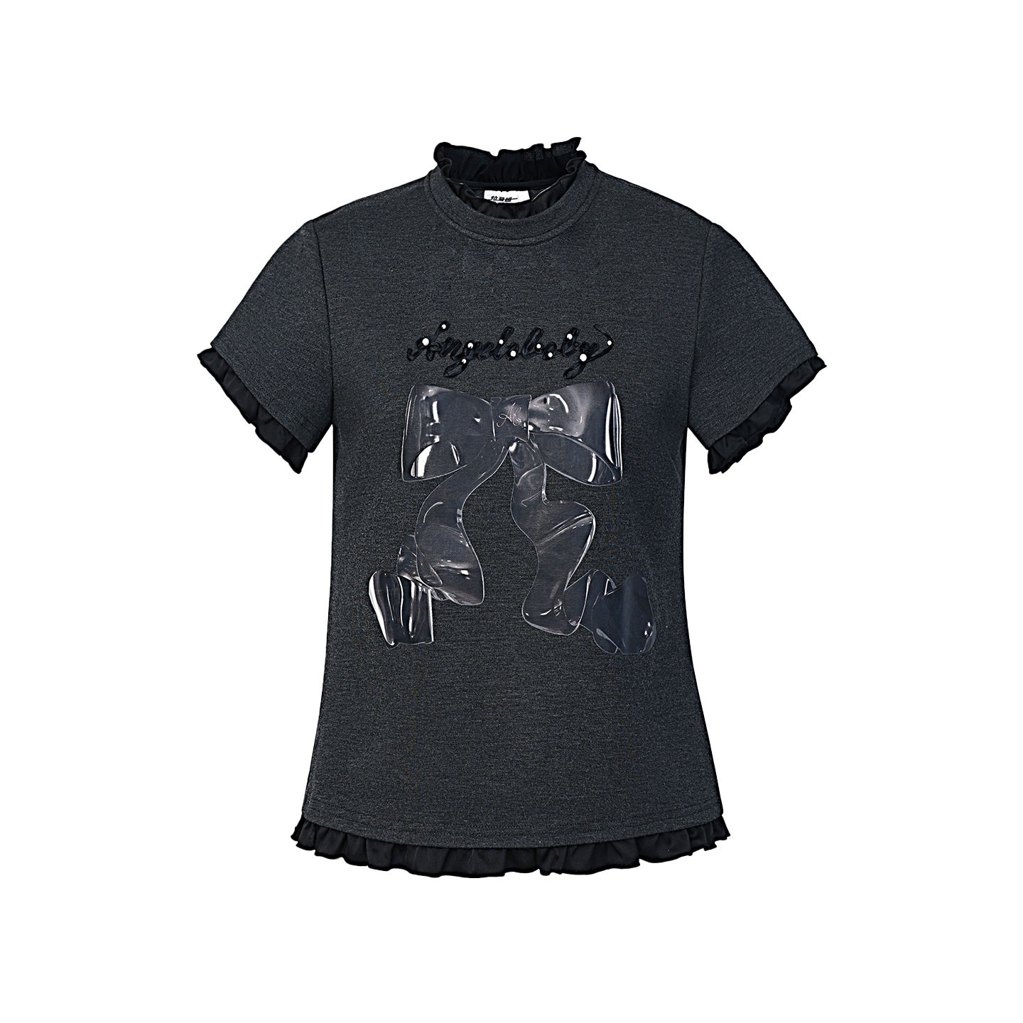 FAME bow short-sleeved T-shirt- VALERIE