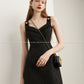 Autumn New French Classic Black Tweed Sleeveless Dress - Naui