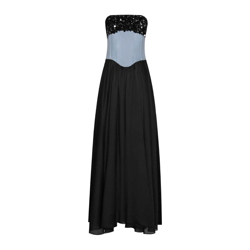 PURITY RING Cocktail Night Stars hand-beaded contrast luxurious dress- Kiss