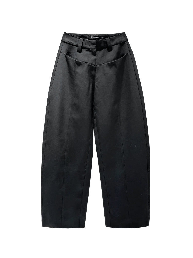 ANNAKIKI mid-waisted wool scimitar mid-rise trousers-ITSUKI