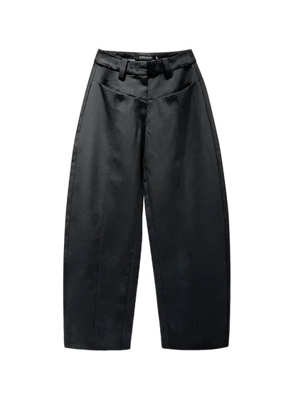 ANNAKIKI mid-waisted wool scimitar mid-rise trousers-ITSUKI