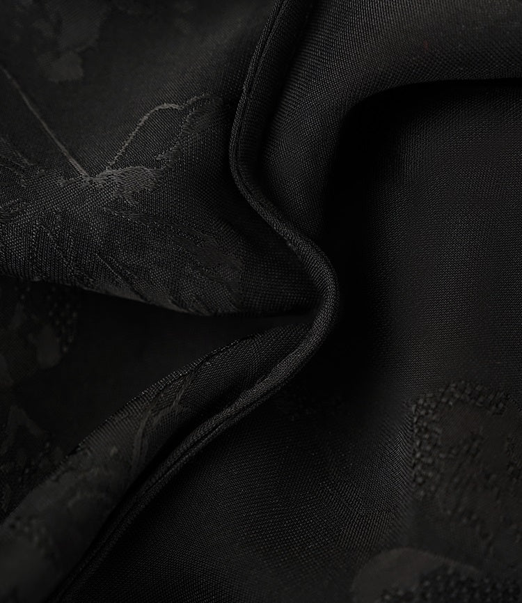 HECO Chinese Art Butterfly Print Swing Neck T-Shirt Waist Slim Top - CONJOR .