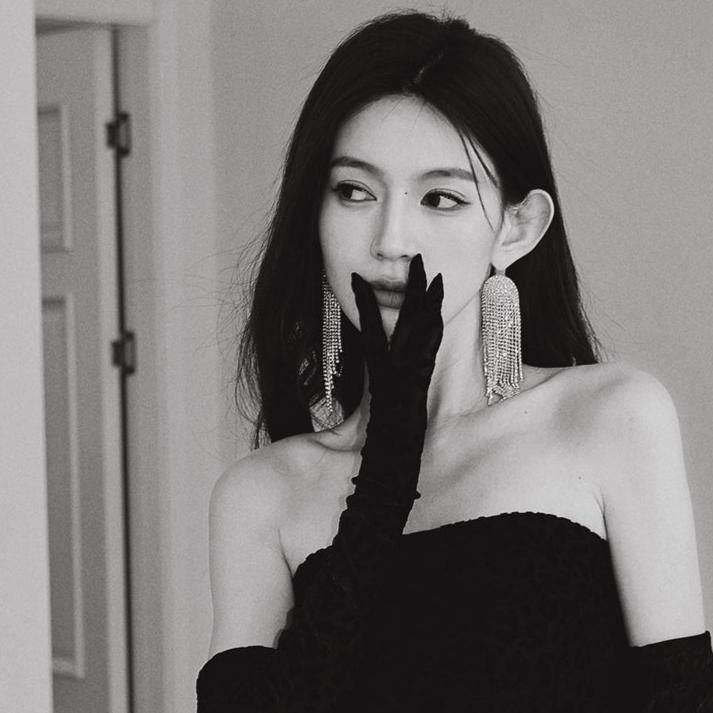 DOLLY Luxury Diamond Rhinestone Stud Chic Tassel Earrings-BABARA