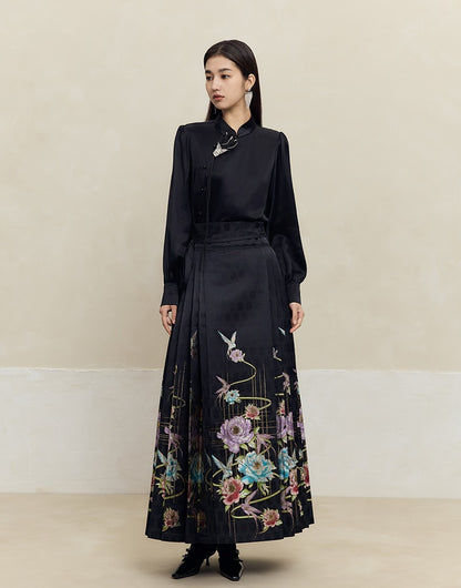 HECO Three-dimensional Handmade Stand-Up Collar Shirt Top Woman - all.