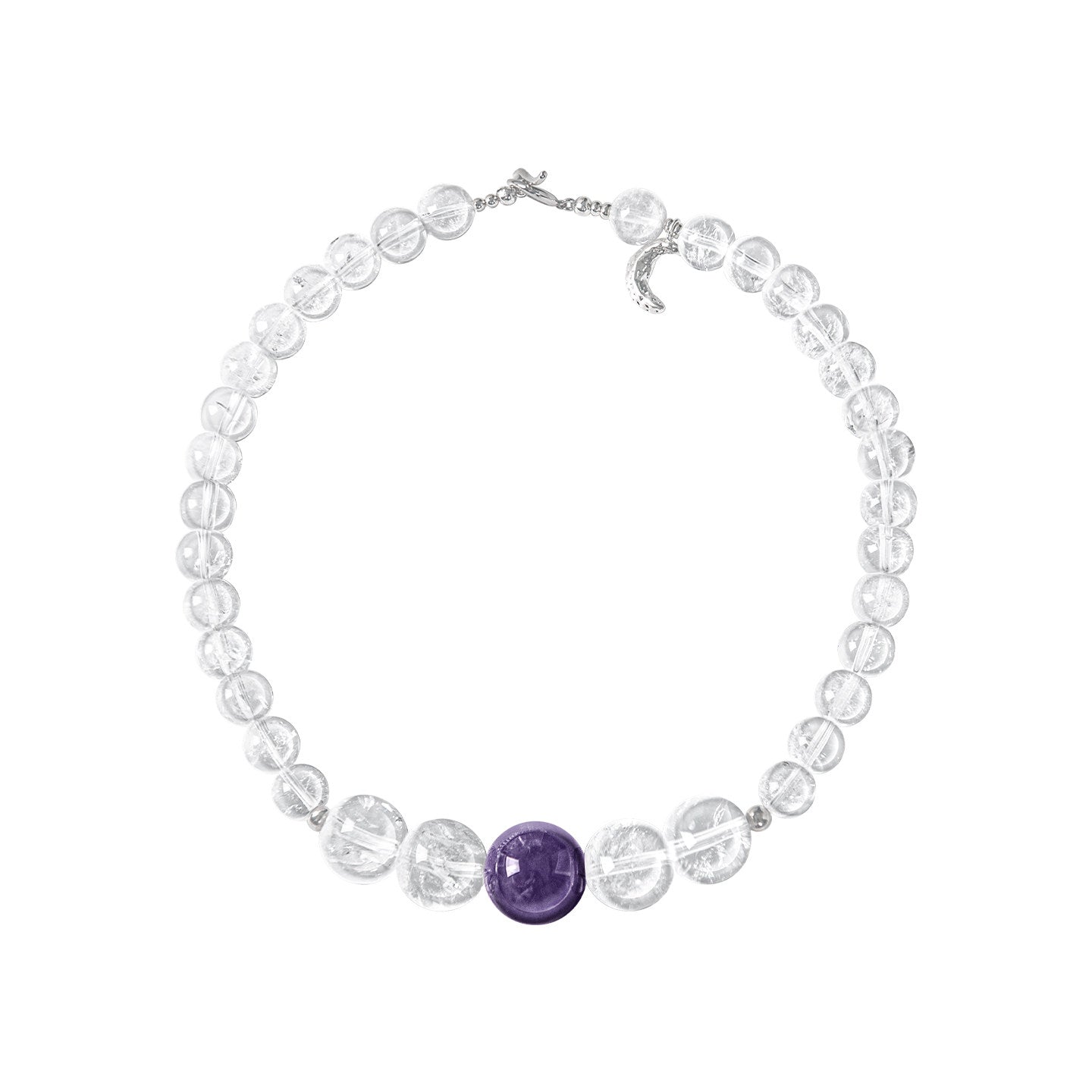 TUYUE natural hidden crystal amethyst temperament necklace - SIMON.