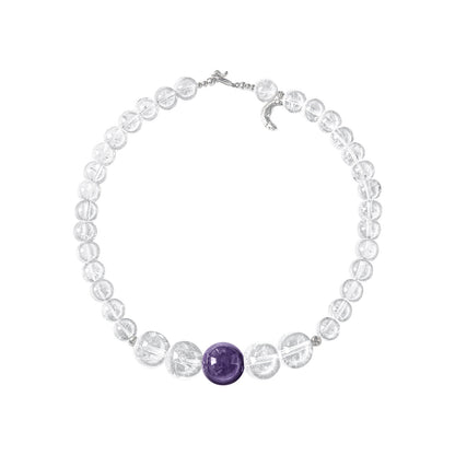 TUYUE natural hidden crystal amethyst temperament necklace - SIMON.