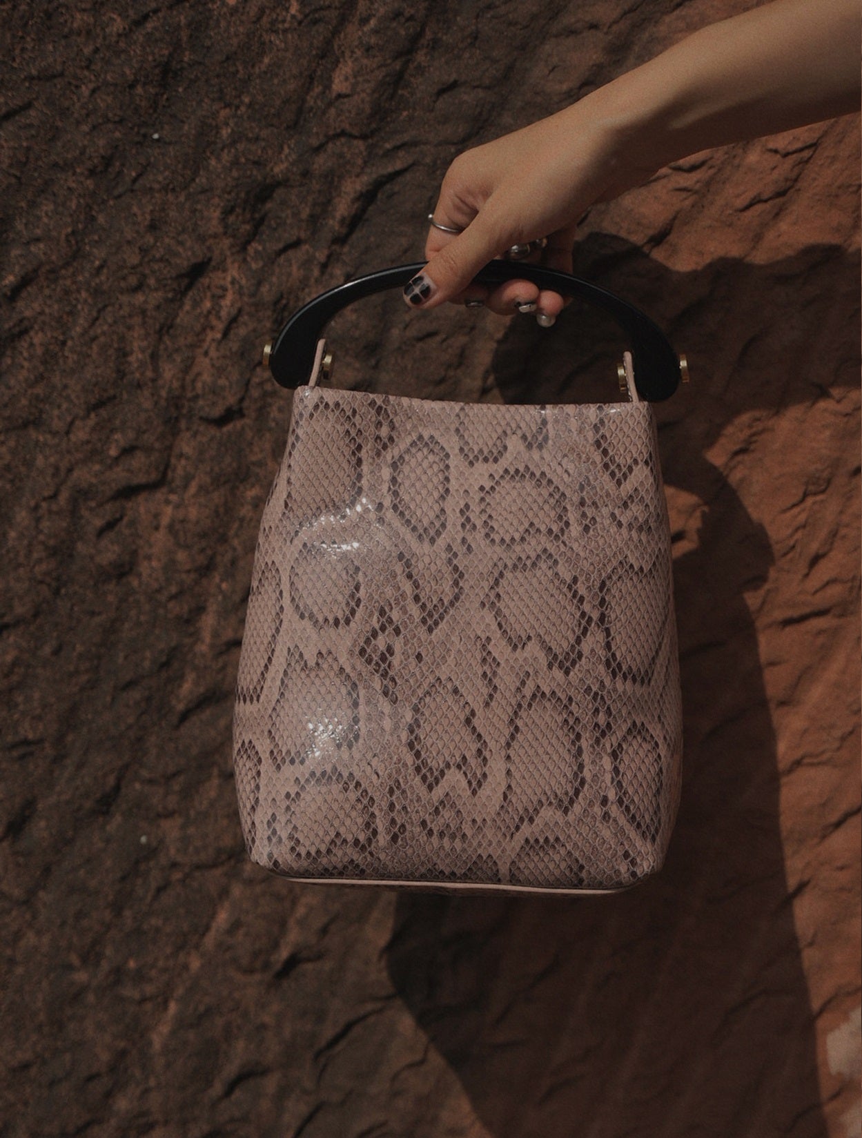 IUBALLET new old money style snake print handbag leather - KIA.