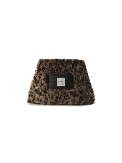 AtelierMissLu Fall/Winter 2024 Faux Fur Geometric Trapezoidal Wrist Bag - PRIME