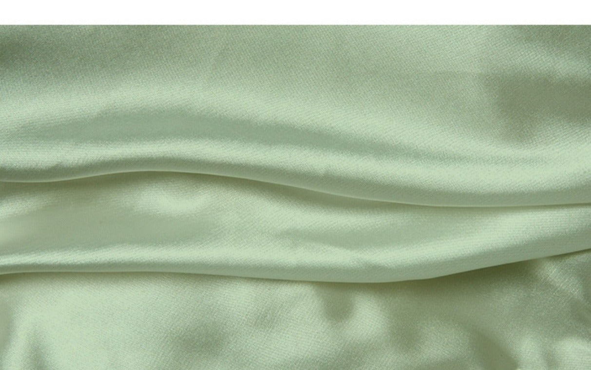 Magic Q original cream vanilla green seawater embroidery panels suit collar detachable hem coat