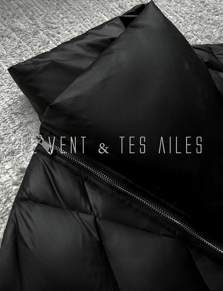 LE VENT&TES AILES Luxury High Cover Pressure Down Long Winter Jacket Coat -SZA