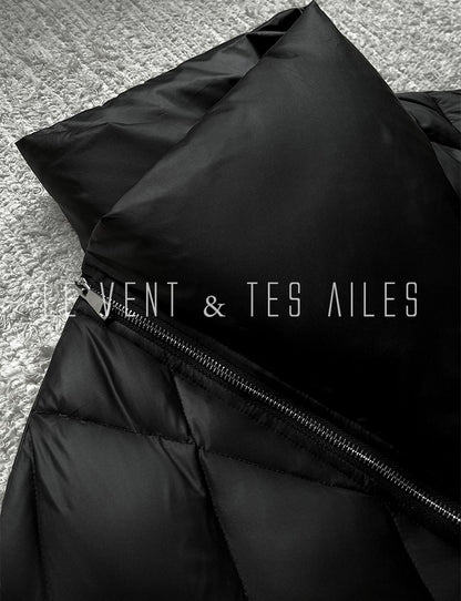 LE VENT&TES AILES Luxury High Cover Pressure Down Long Winter Jacket Coat -SZA