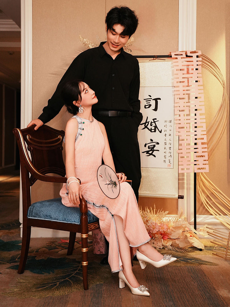 Pjjuu French Beautiful Block Engagement High Heels - PLATE