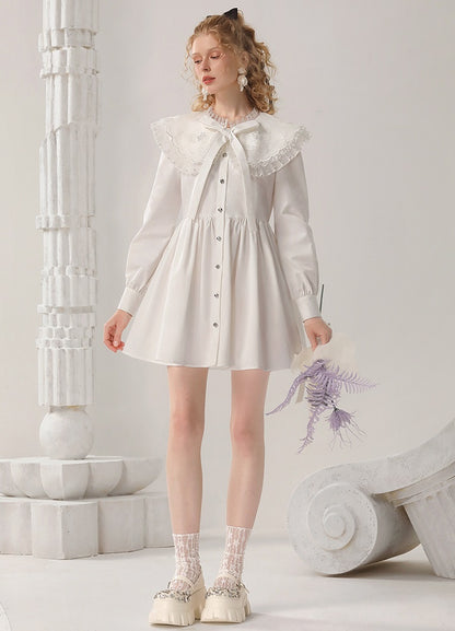 CHECOCRE Elegant Embroidered Sequins Contrast Waist Princess Dress - INVADE