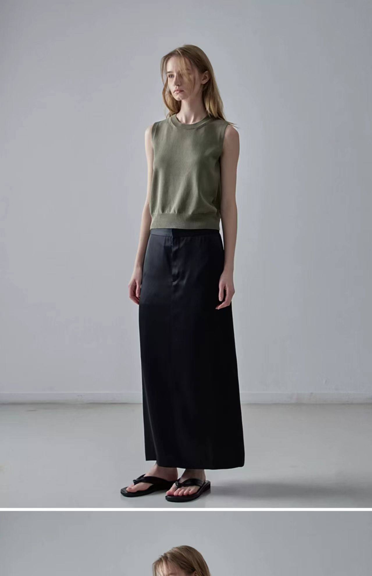 Nothing Written Vest Women's Slim Knitted Sleeveless Suspenders-LUCY.