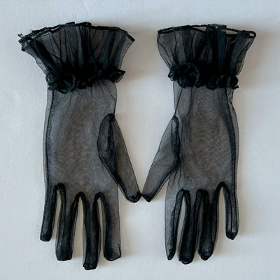 Le Palais Vintage Retro See-through Gauze Lace Gloves-Molly.