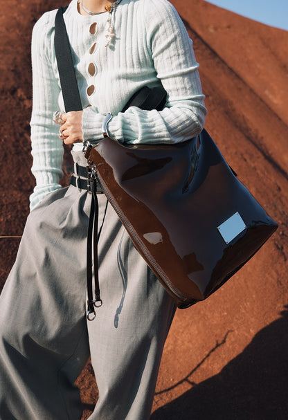 IUBALLET Large-Capacity Leather Shoulder Bag -RIVER.