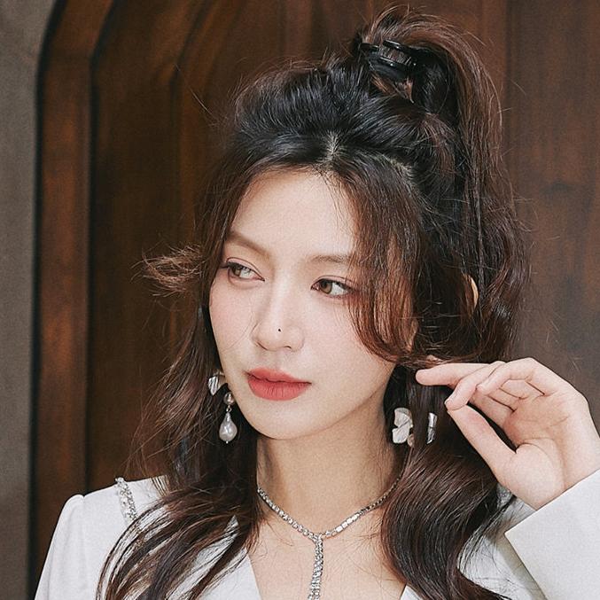 DOLLY Luxury Pretty Retro Style Bow Diamond Tassel Chic Earrings-EDITA