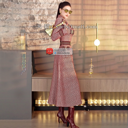 VJE Thickened Woolen Jacket Wide Swing Coat-LINS.