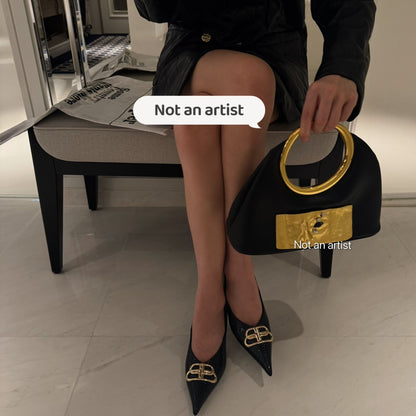 NOT AN ARTIST new French niche high-end metal face bag - CONNECT.