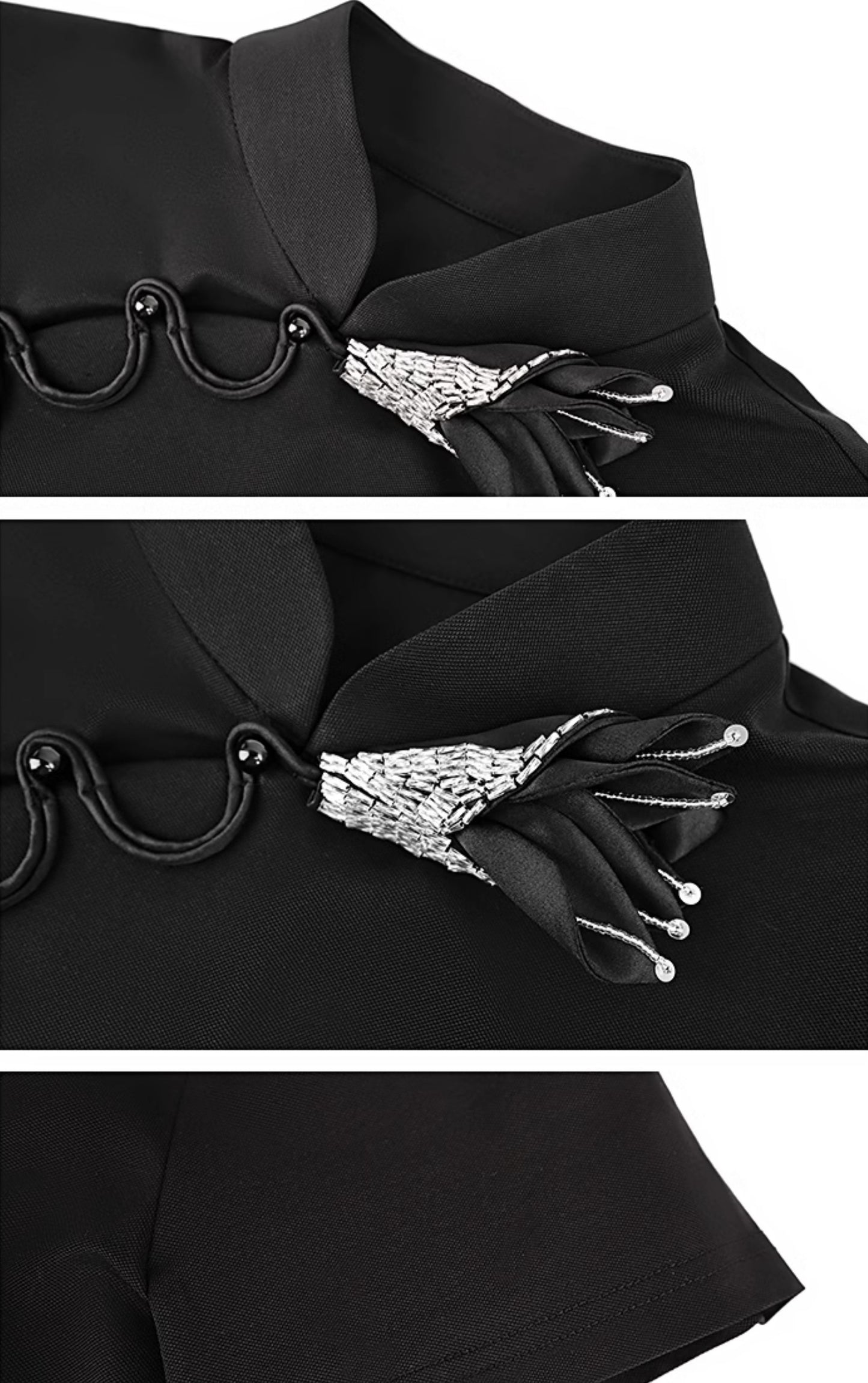 HECO Summer Handmade Orchid Winding Mandarin Neckline Short Sleeve Top - FLIGHT.