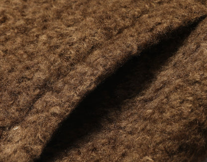 WANGXO | Mercerized Curly Texture Wool Short Coat -SENA.