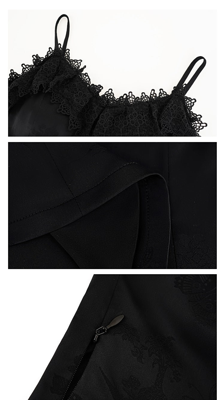 HECO Chinese High-end Acetate Lace Splicing Camisole - ZEPH.