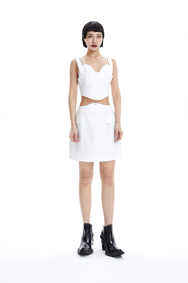 The TINY IN split-out open-waisted strap dress -CACAS